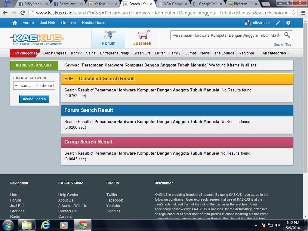 Persamaan Hardware Komputer Dengan Anggota Tubuh Manusia