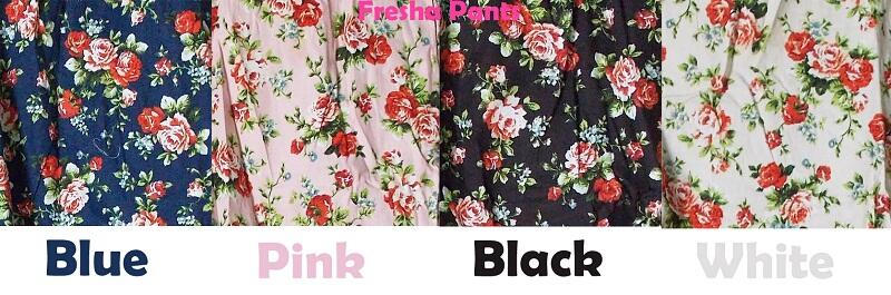 -- Fresha Pants , Celana Motif Bunga --