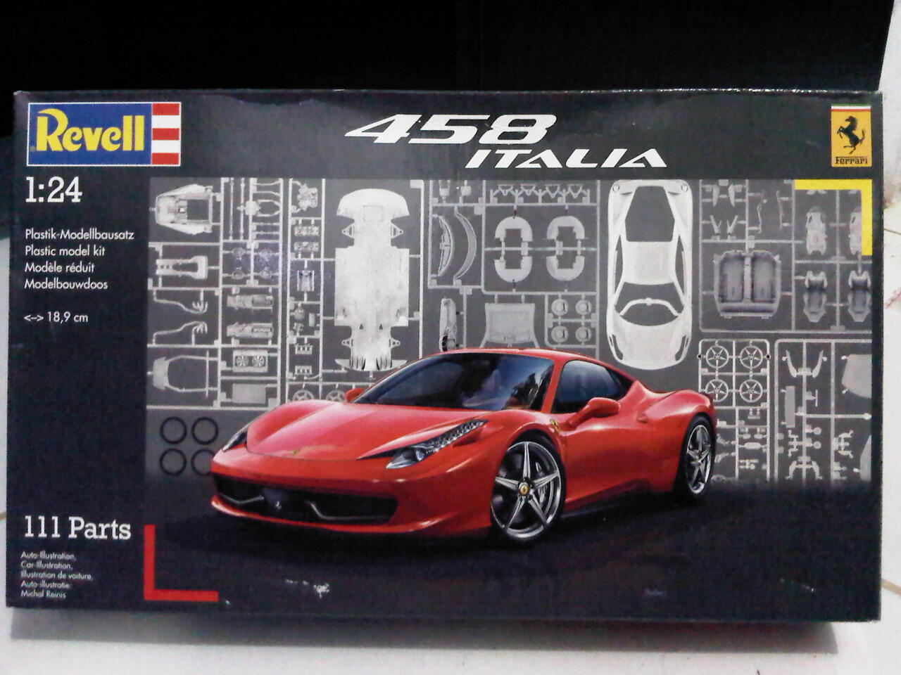 Revell 07141 Model Kit 1:24 Ferrari 458 Italia