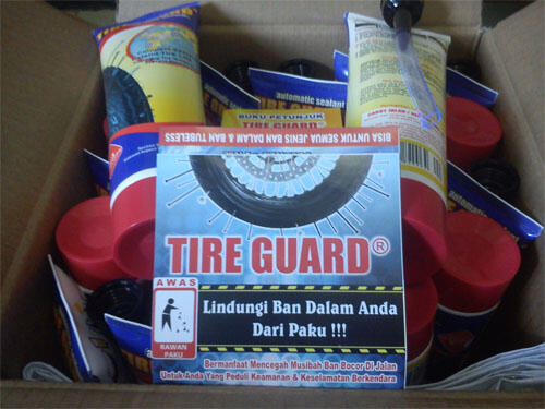 Terjual TIRE GUARD Cairan Otomatis Penambal  Ban Mobil 