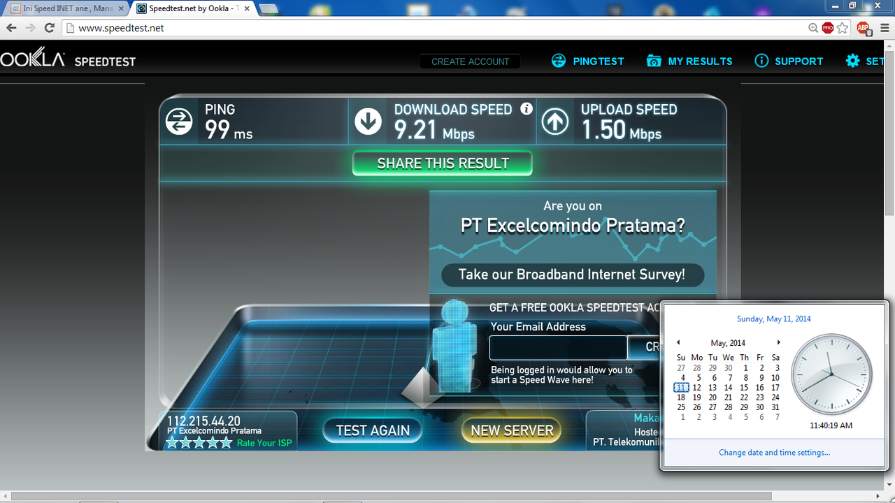 Ini Speed INET ane , Mana Speed Lu ? 