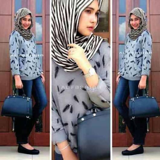 blouse vilia dan pashmina