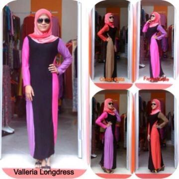 Longdress berwarna anggun spandek super nyaman trendy terkini
