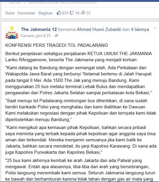 Ketum The Jak Berbeda pendapat dengan The Jakmania sendiri, bukti