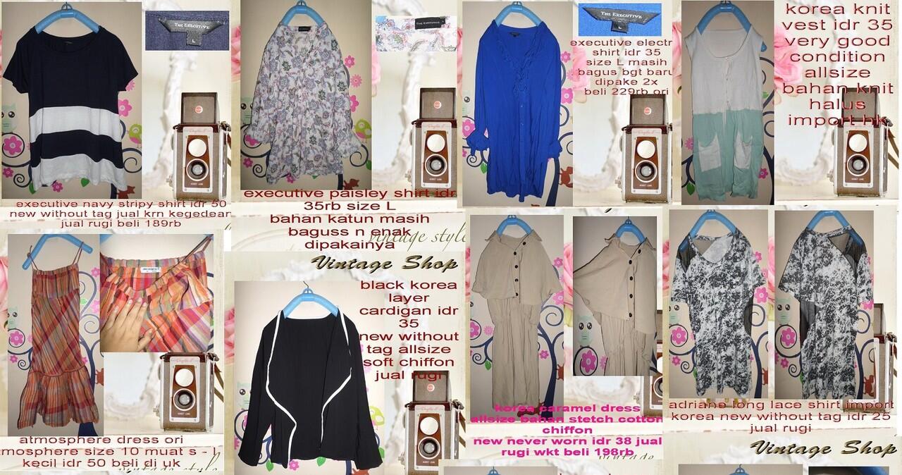 THE EXECUTIVE, ATMOSPHERE, KOREA JAPAN THAI TOPS/DRESS/TEES JUAL MURAH DIBAWAH 50RIBU