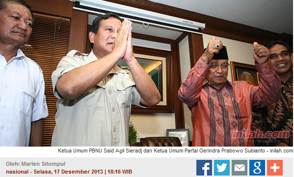 &#91;Renungkan gan !&#93; PBNU Dukung Prabowo