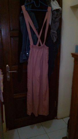 Basic Suspender Loose Pants