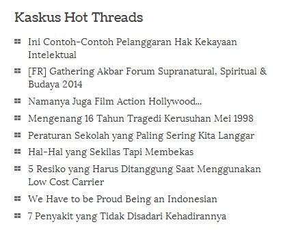 Kaskus Hot Thread Widget