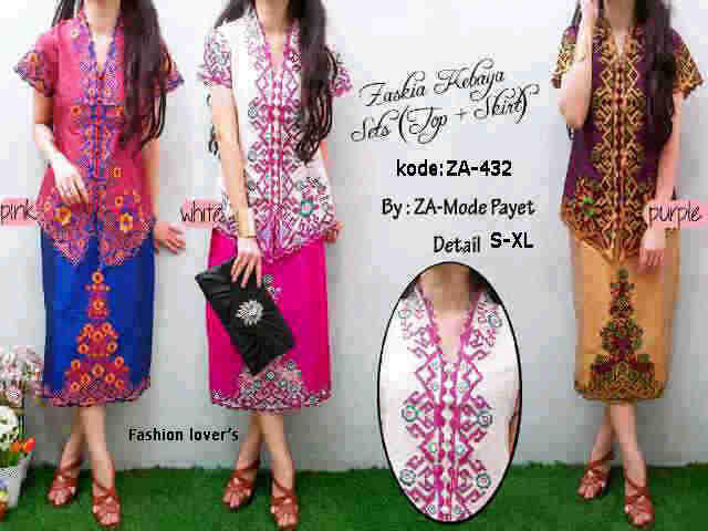 SETELAN KEBAYA PENDEK TABRAK WARNA