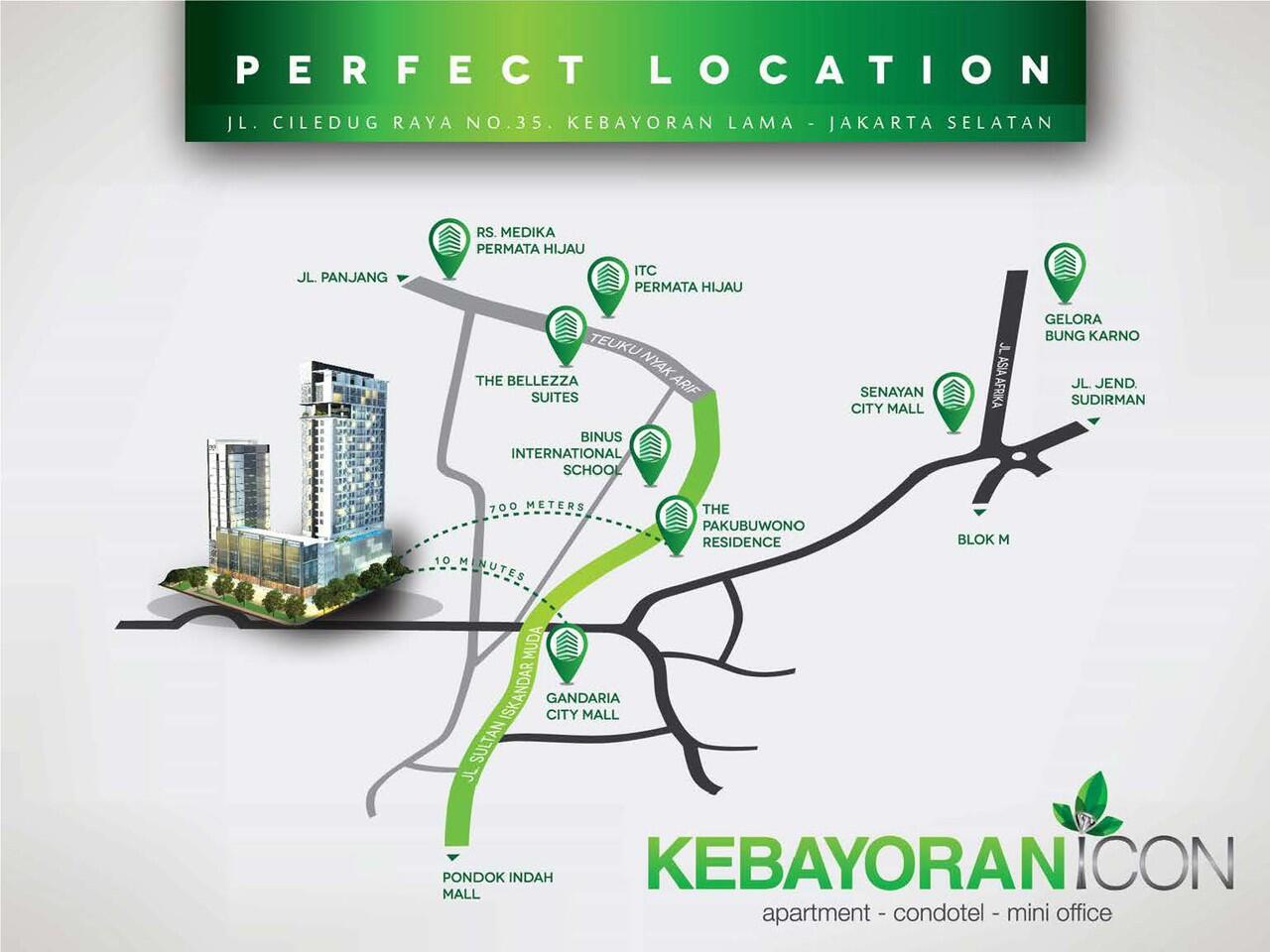Dijual Apartemen Kebayoran Icon 2 BR Best Location