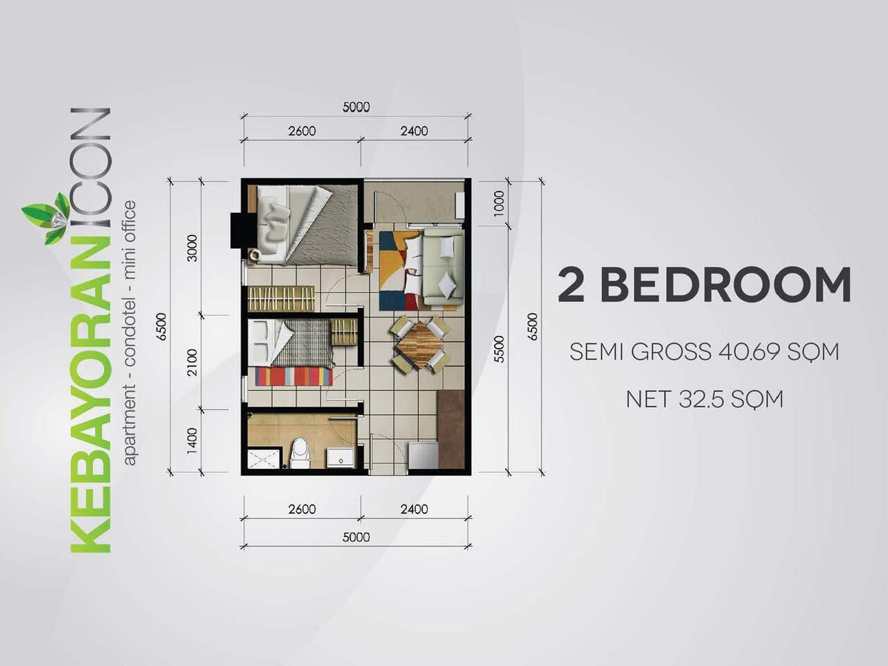 Dijual Apartemen Kebayoran Icon 2 BR Best Location