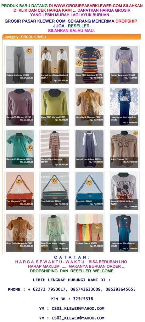 Berita Gembira dari WWW.GROSIRPASARKLEWER.COM