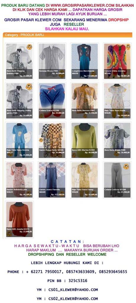 Berita Gembira dari WWW.GROSIRPASARKLEWER.COM