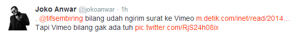 #SaveVimeo Video dari Jurnalis Al-Jazeera untuk Tifatul Sembiring