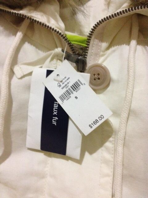New Old Stock Parka Girl GAP FLAUX FUR ORIGINAL