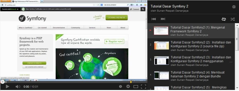 Belajar membuat website dengan cepat menggunakan framework Symfony 2
