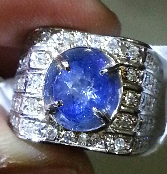 sale HQ blue saphire ceylone full luster cristal abiss