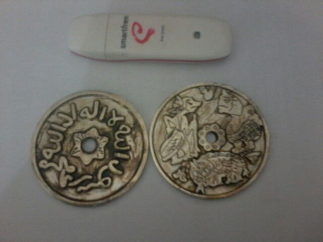 Replika Koin gobog Wayang Diukir