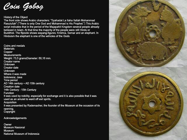 Replika Koin gobog Wayang Diukir