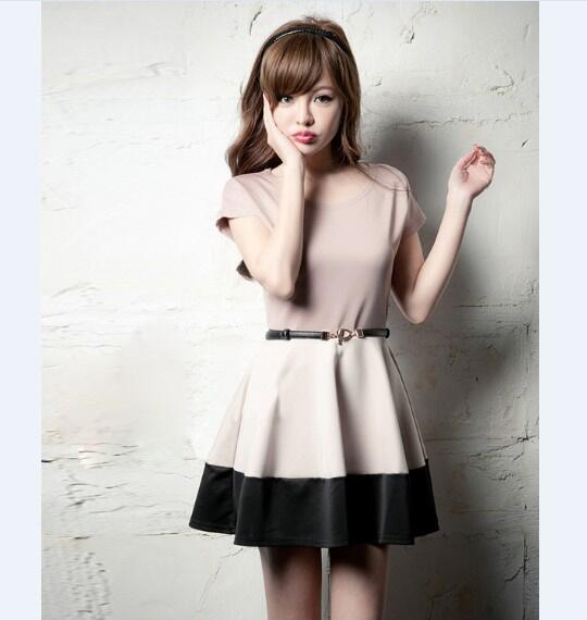 Dress import Apricot , Gray short sleeve Rp. 89.000