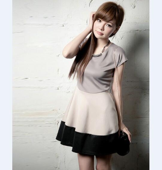 Dress import Apricot , Gray short sleeve Rp. 89.000