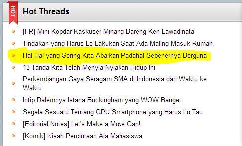 7 Hal yang sering Diabaikan Orang Indonesia yang sebenarnya Berguna!