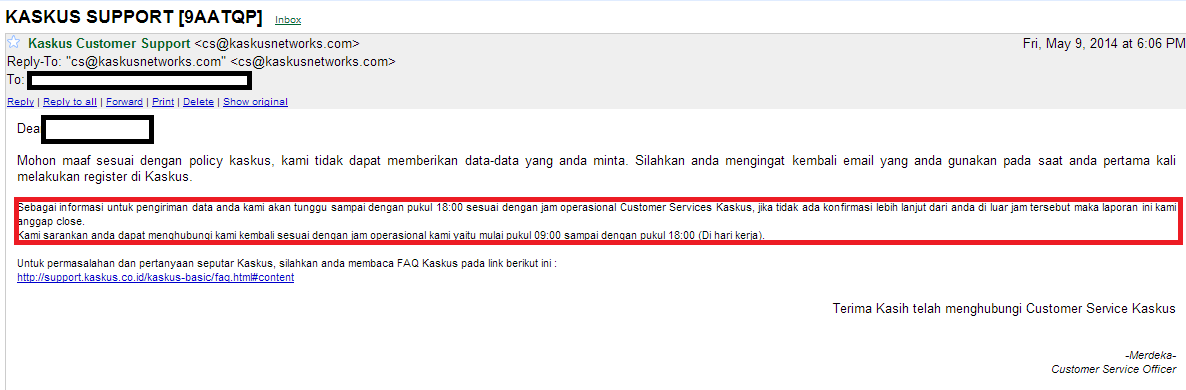 {ASK} Lupa password dan email