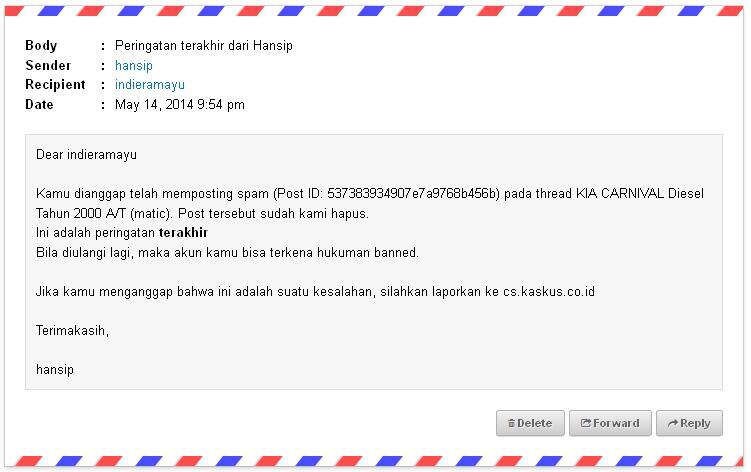 PM PERINGATAN TERAKHIR DARI HANSIP SOAL FJB