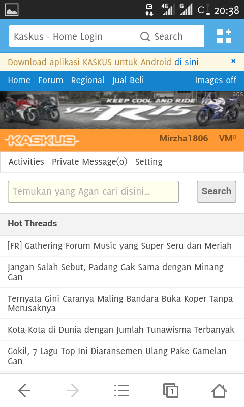 Ada yang baru di kaskus mobile