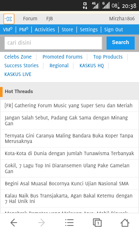 Ada yang baru di kaskus mobile