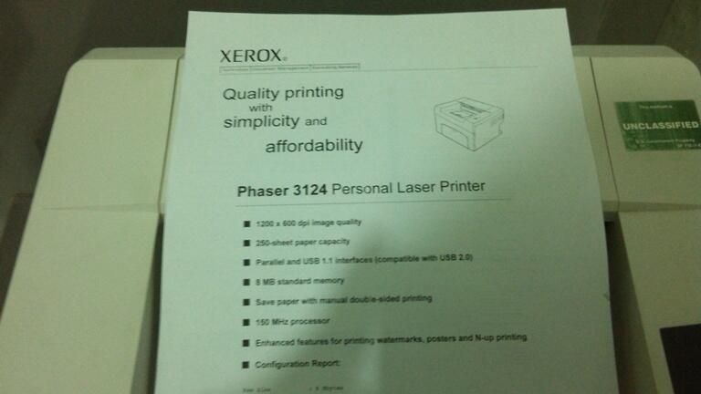 Printer Laser Xerox 3124 Toner Original Cocok Buat Skripsi Kampus