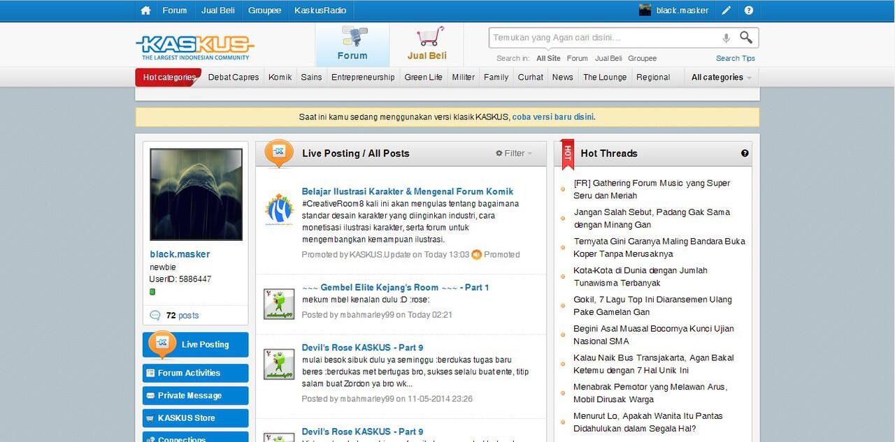 Harap Masuk, Tampilan Baru Kaskus, Keren gan!