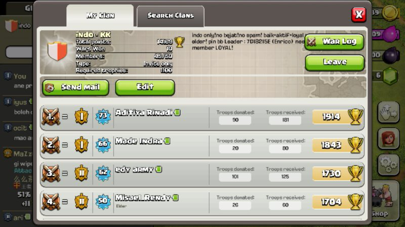 &#91;open recruitment&#93; clan indo - kk for clash of clans gamers