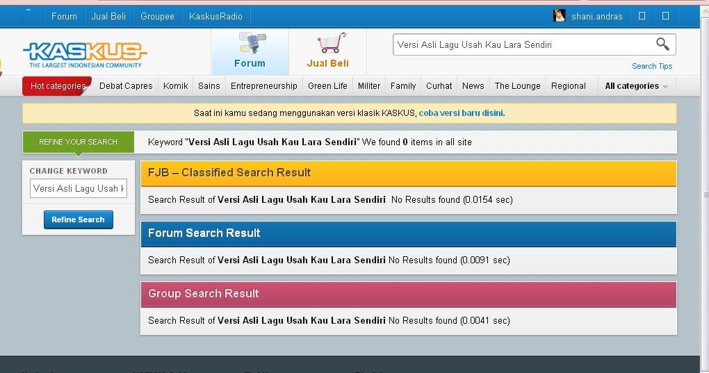 Versi Asli Lagu "Usah Kau Lara Sendiri"