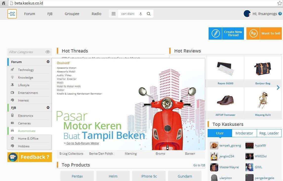 Kaskus BETA , Lagi?! Makin Keren dan Simple dengan tampilan Metro