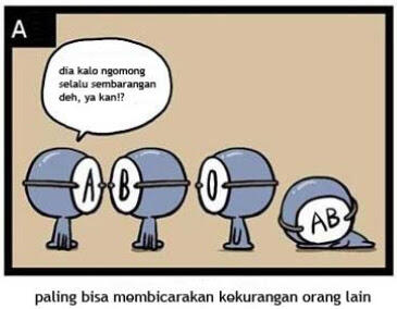 Komik Karakter dan Sifat Manusia Berdasarkan Golongan Darah