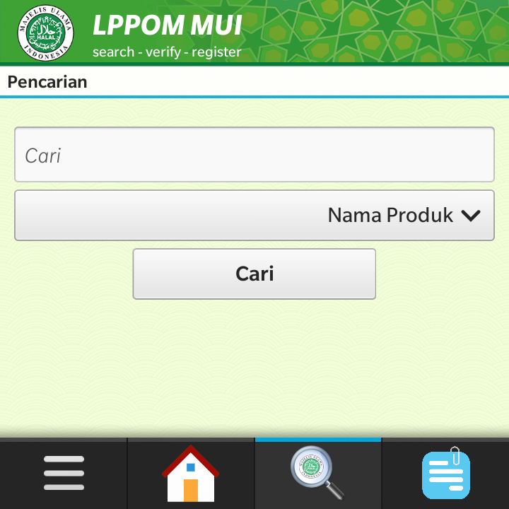 Akses Info Halal via Blackberry Apps
