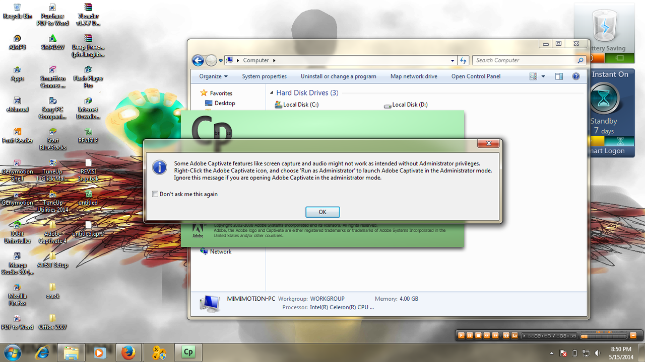 Yang ngaku jago adobe captivate atau master window masup