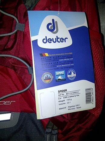 TAS DEUTER SPIDER 22LITRE