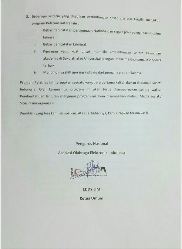 Bukti Pemerintah Mendukung E-sports Indonesia