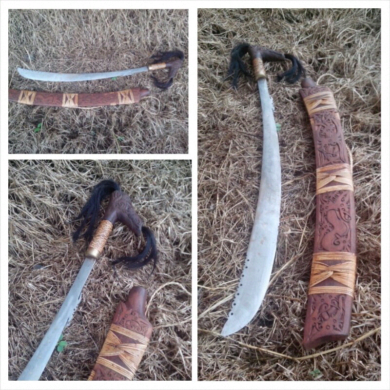Mandau Nyabur khas suku dayak Taman