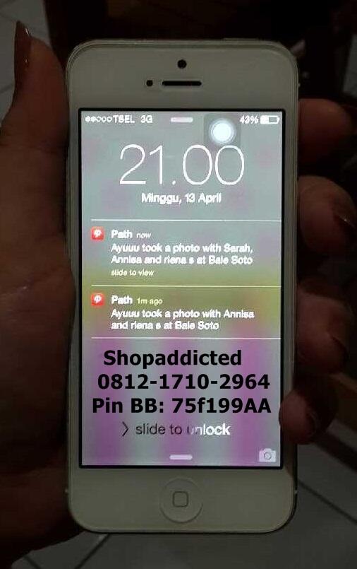 WTS Iphone 5 Putih 16 GB mulus, mint, like new !!!
