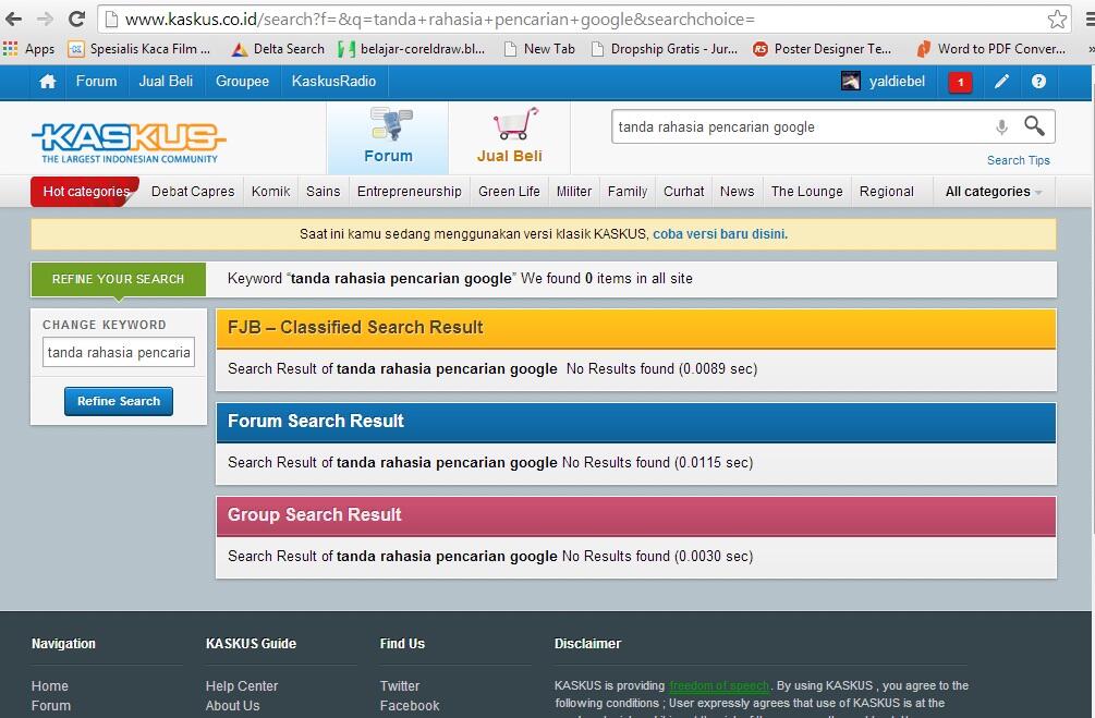 Tanda Rahasia Pencarian Google