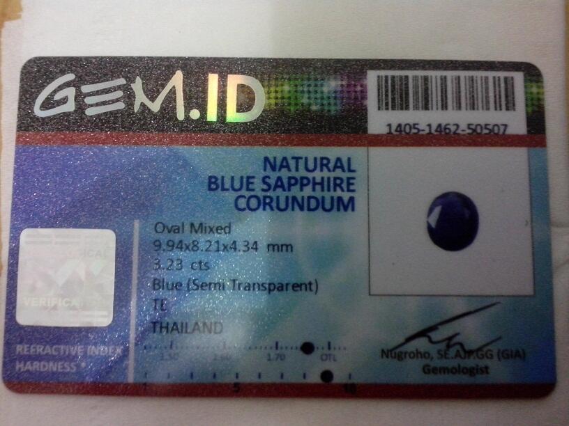 Jual Batu Loose Stone Natural Blue Sapphire Corondum