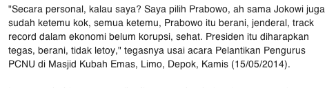 NU ke Prabowo, PKB Batal Dukung Jokowi ?