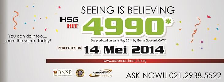 ASTRONACCI INTERNATIONAL | Reached 4,990 On 14 May, as Predicted! 