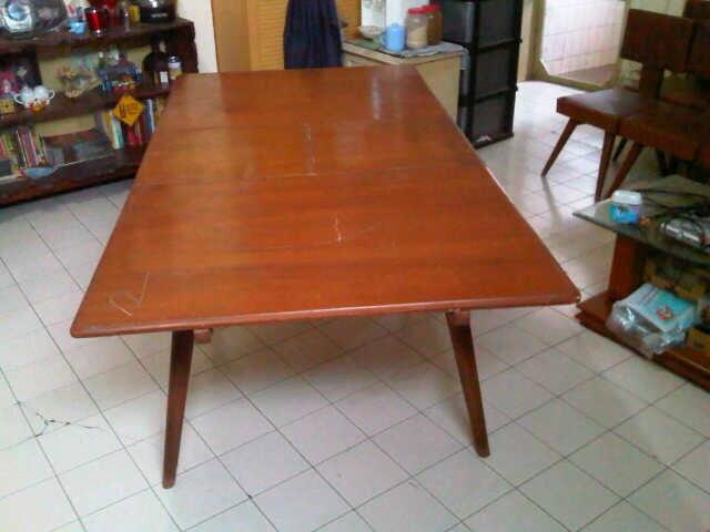 1 Set Meja Dan Kursi Antik Kayu Jati