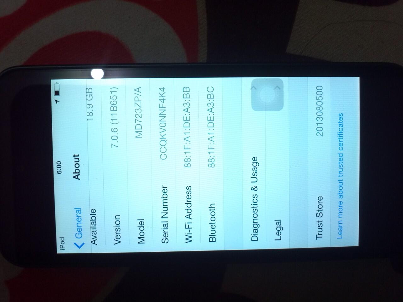 IPOD TOUCH 5TH GEN BLACK 5 BULAN MULUS