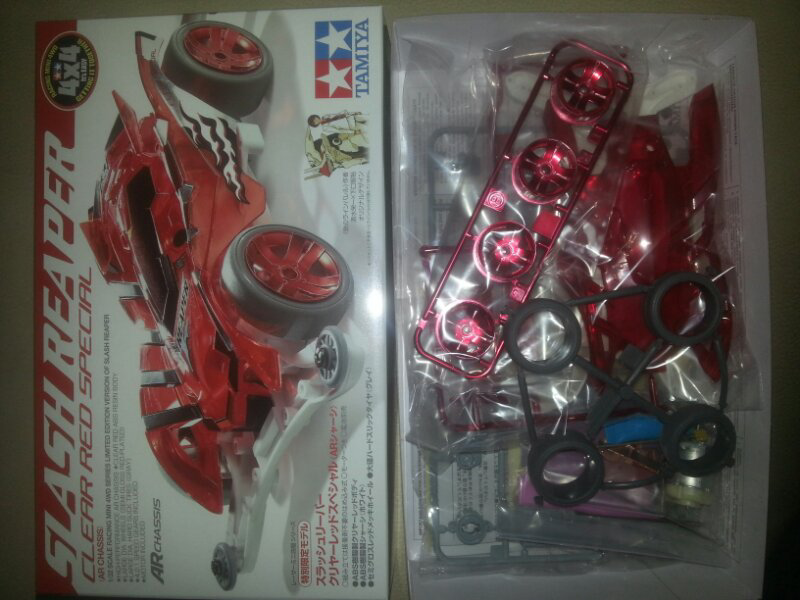 Jual Tamiya Mini 4WD Slash Reaper Clear Red Special AR Chassis