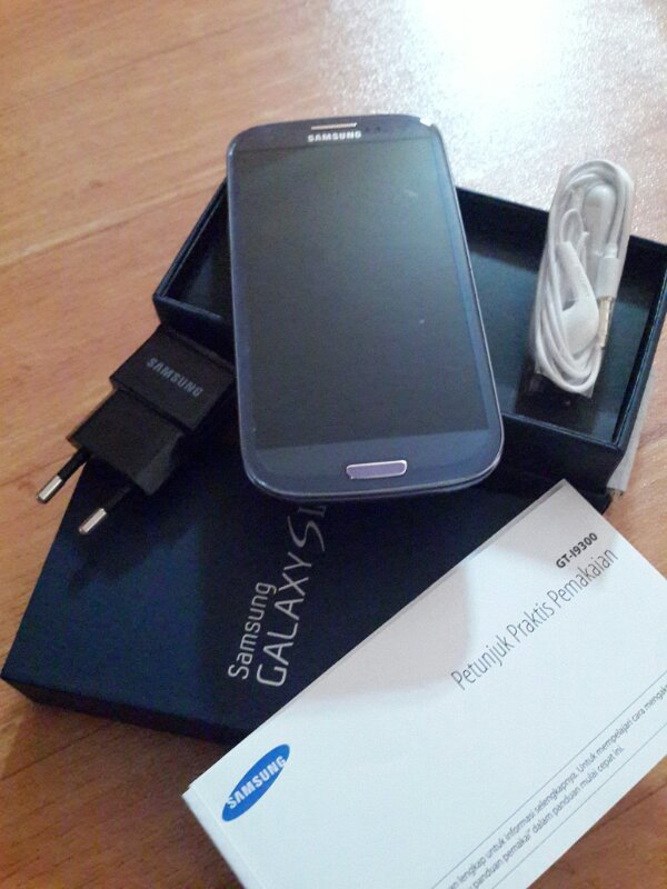 Samsung Galaxy S3 Fullset Ori Sein Pebble Blue